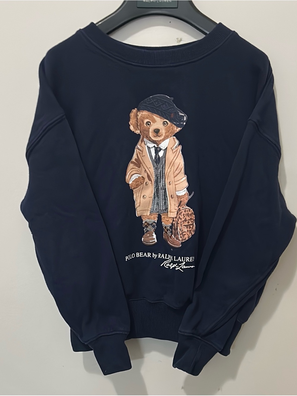 Polo by Ralph Lauren Navy Crewneck Sweatshirt with Polo Bear Graphic